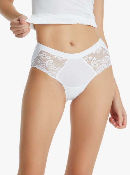 Spitzen Damen Slips Privat 1311 - Weiß