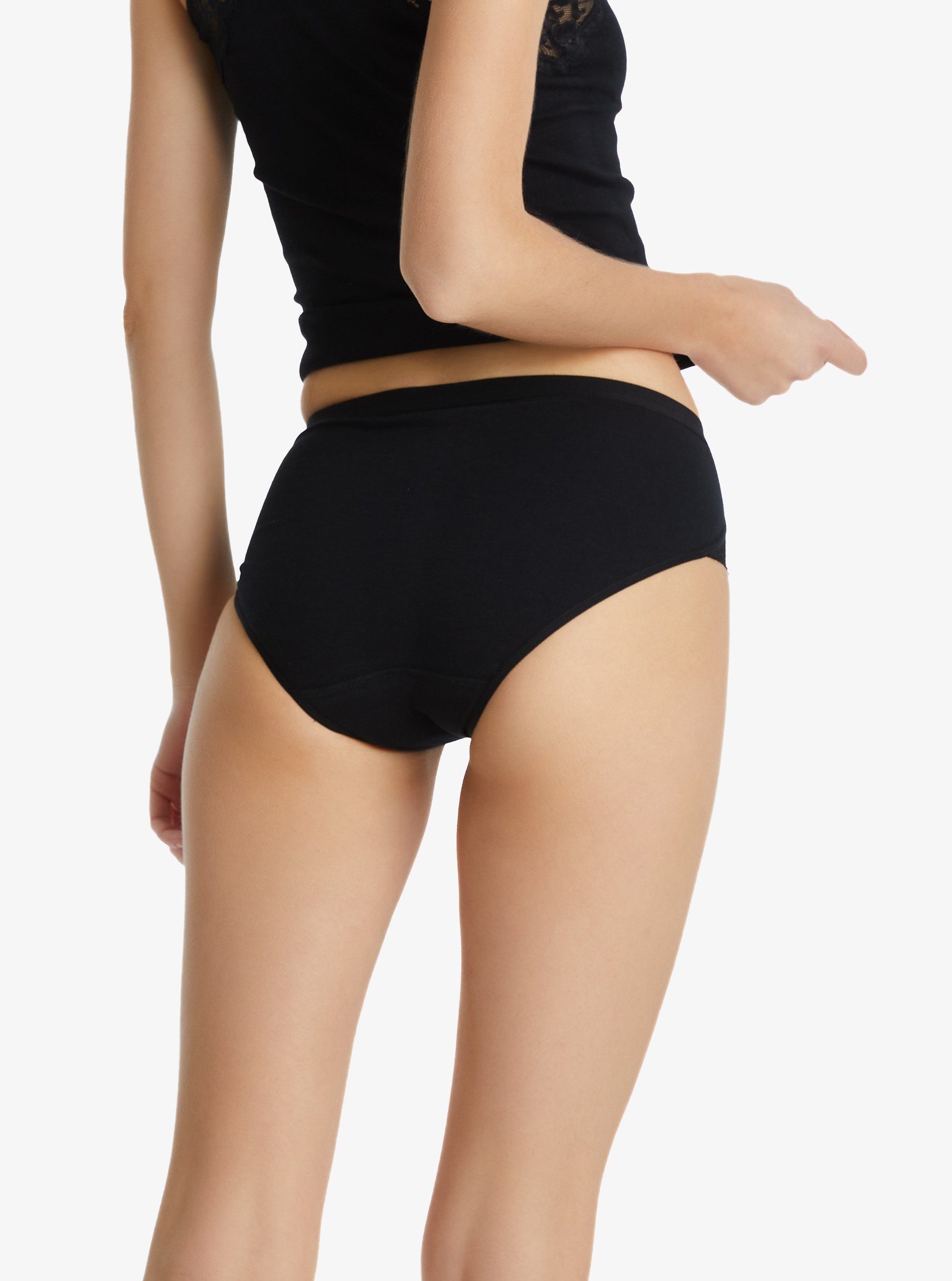 Spitzen Damen Slips 1311 - Schwarz