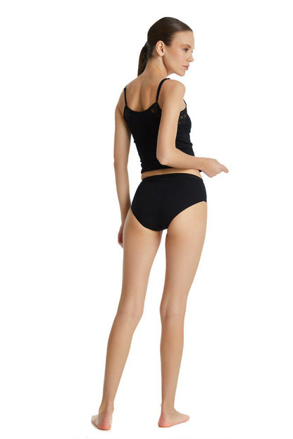 Spitzen Damen Slips 1311 - Schwarz