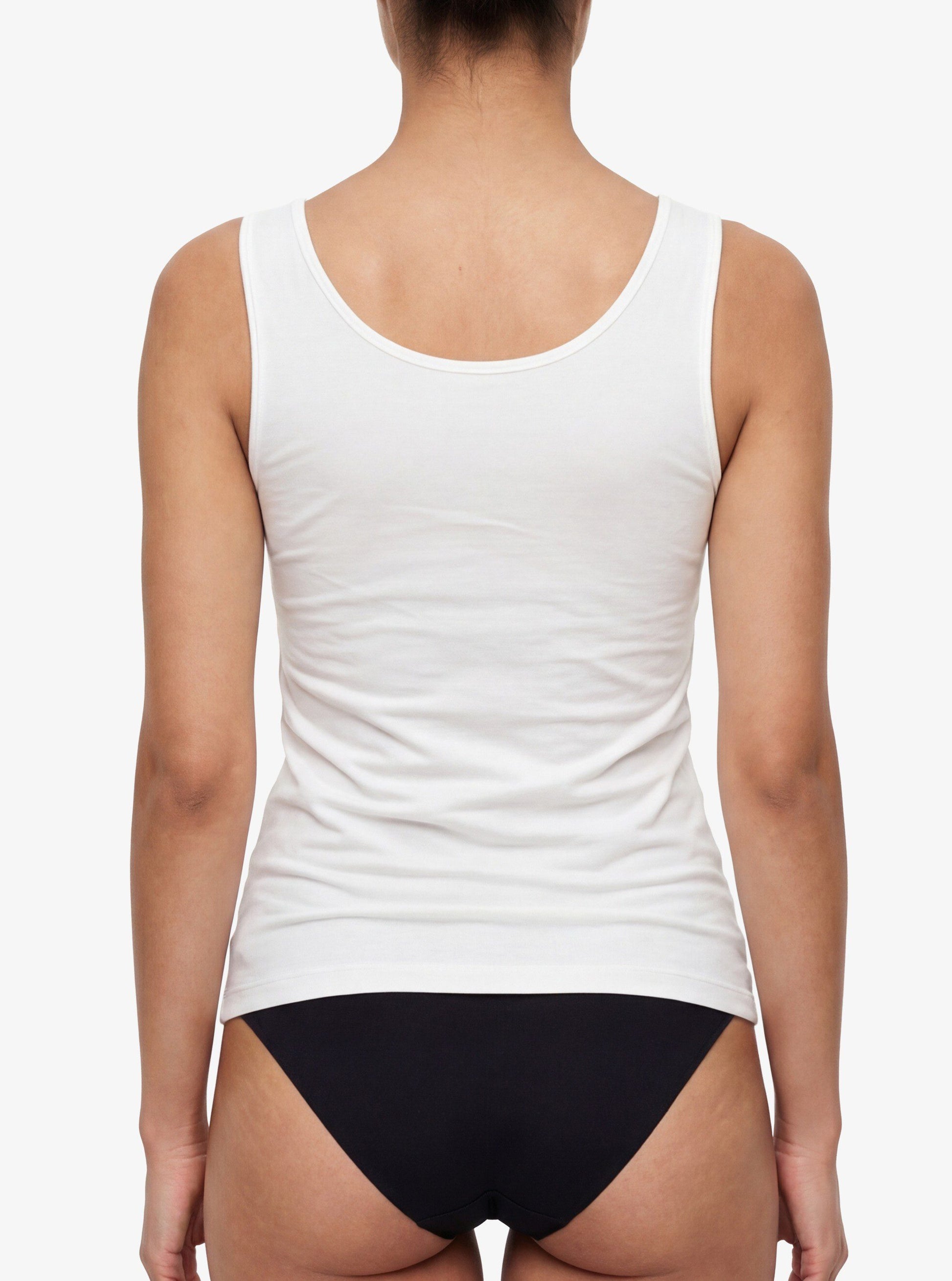 Damen Modal Elastan Top 1343 - Weiß
