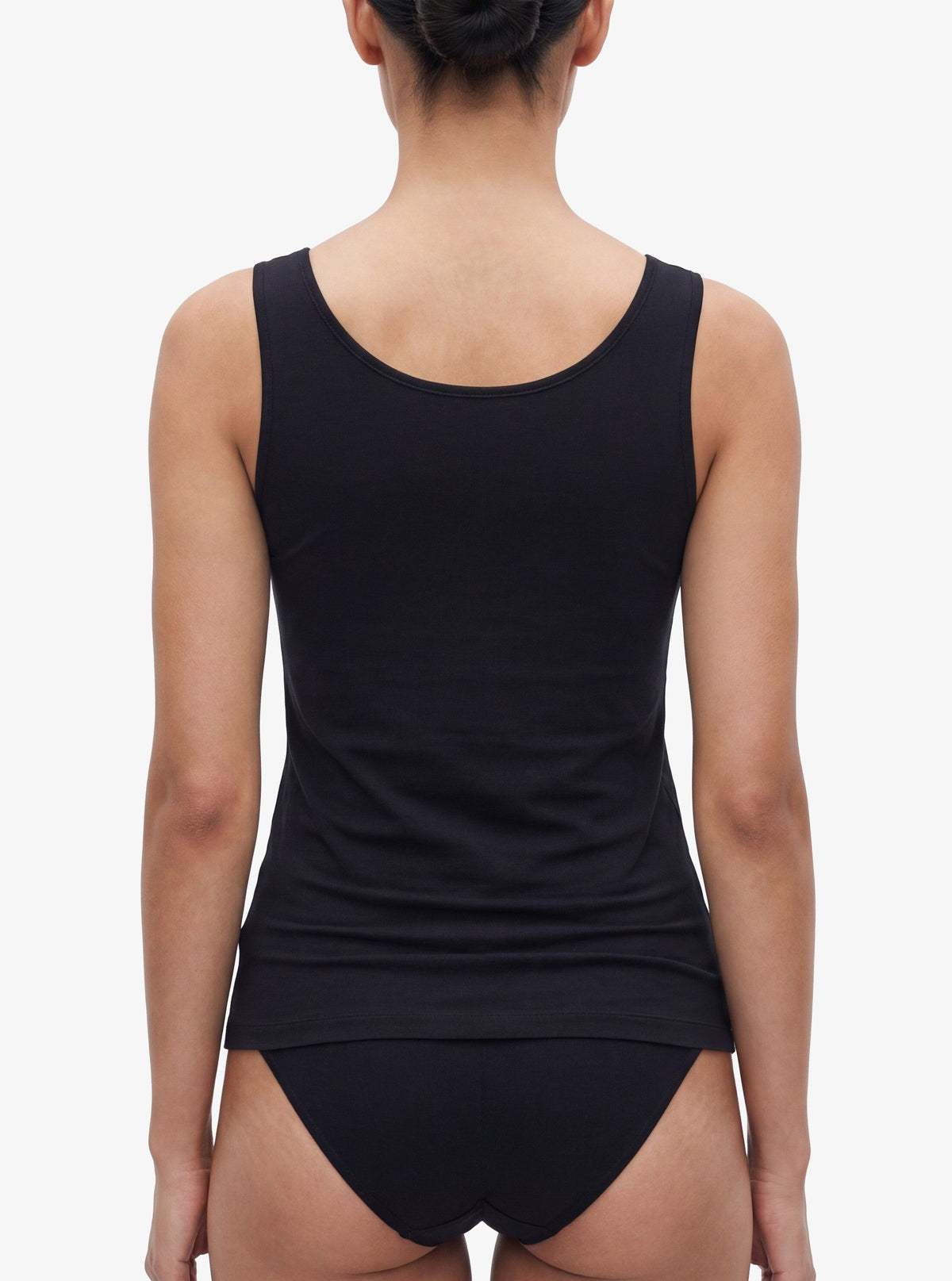 Damen Modal Elastan Top 1343 - Schwarz