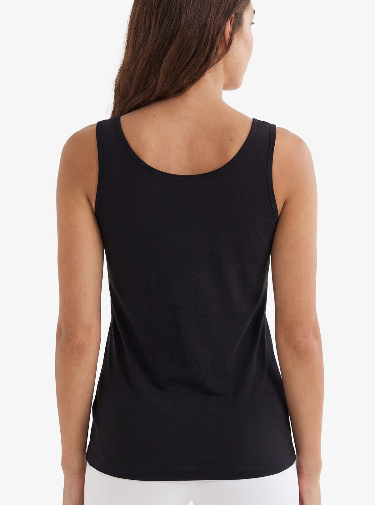 Damen Modal Elastan Top 1343 - Schwarz