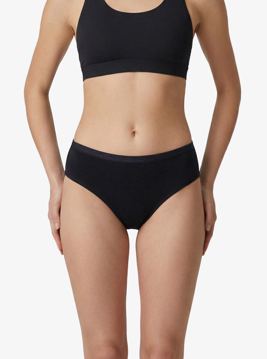 Damen Aura Satin Slip 1400 - Schwarz