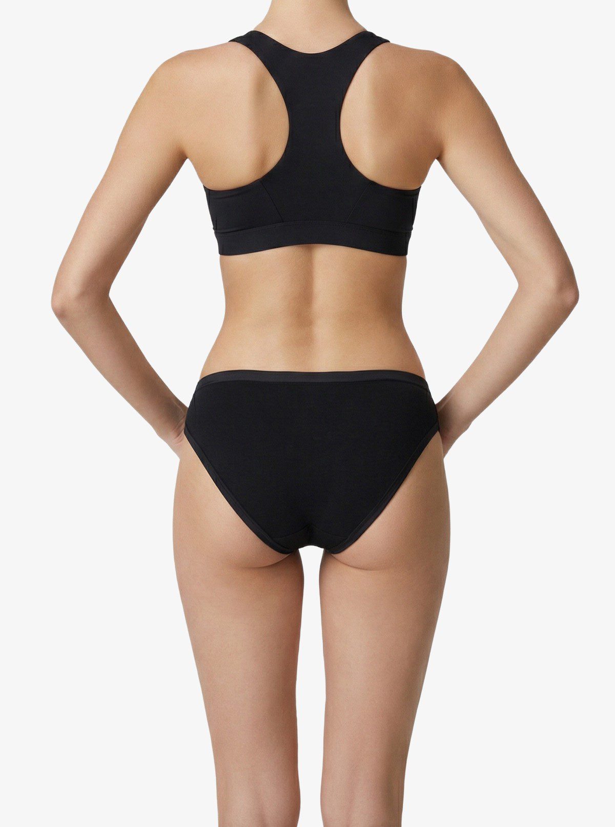 Damen Aura Satin Slip 1400 - Schwarz