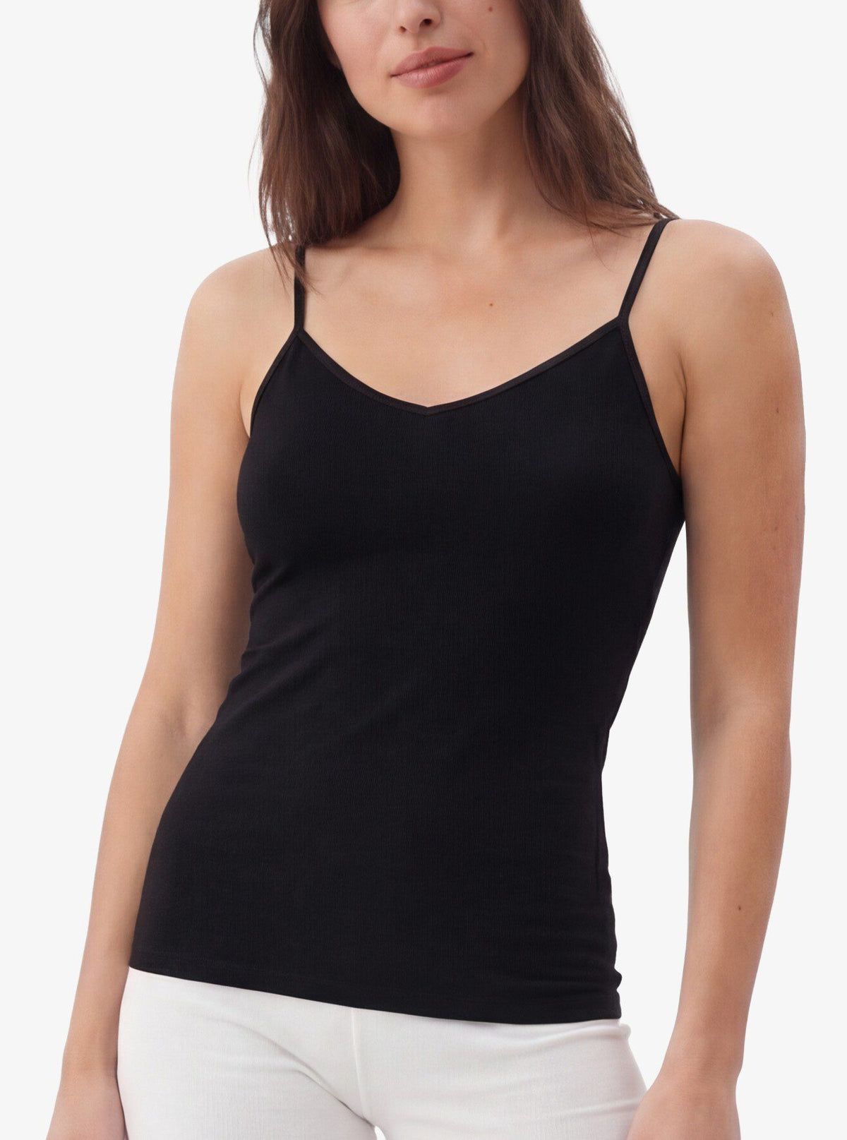 Damen Aura Satin Top 1403 - Schwarz