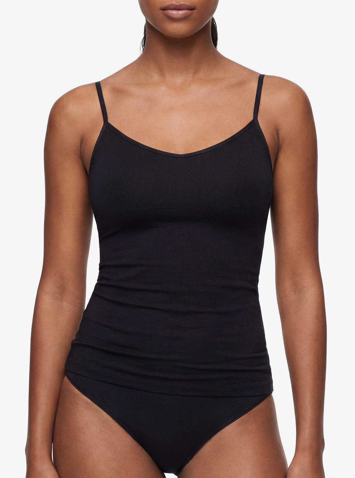 Damen Aura Satin Top 1403 - Schwarz