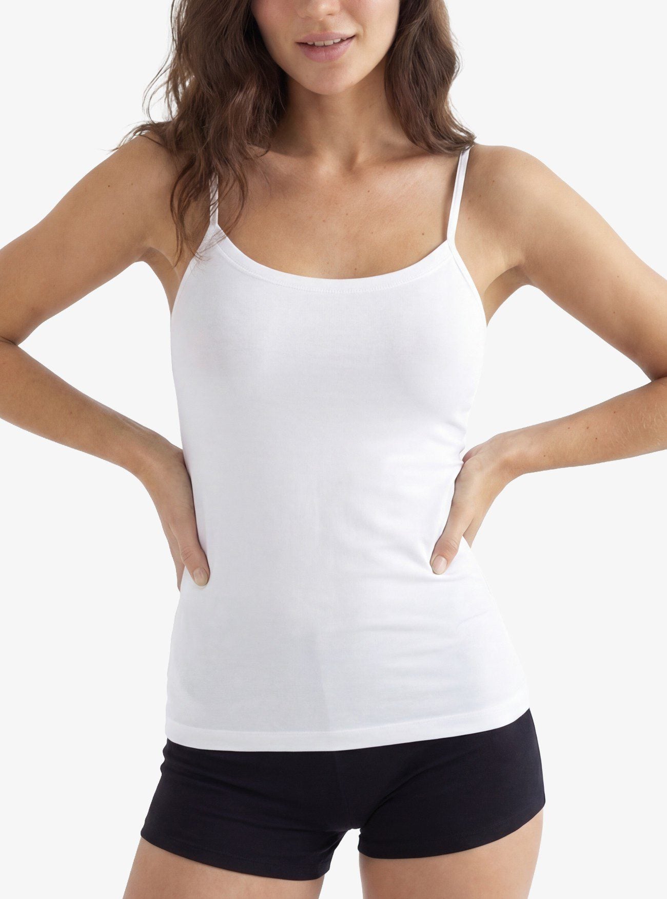 Damen Aura Satin Top 1404 - Weiß