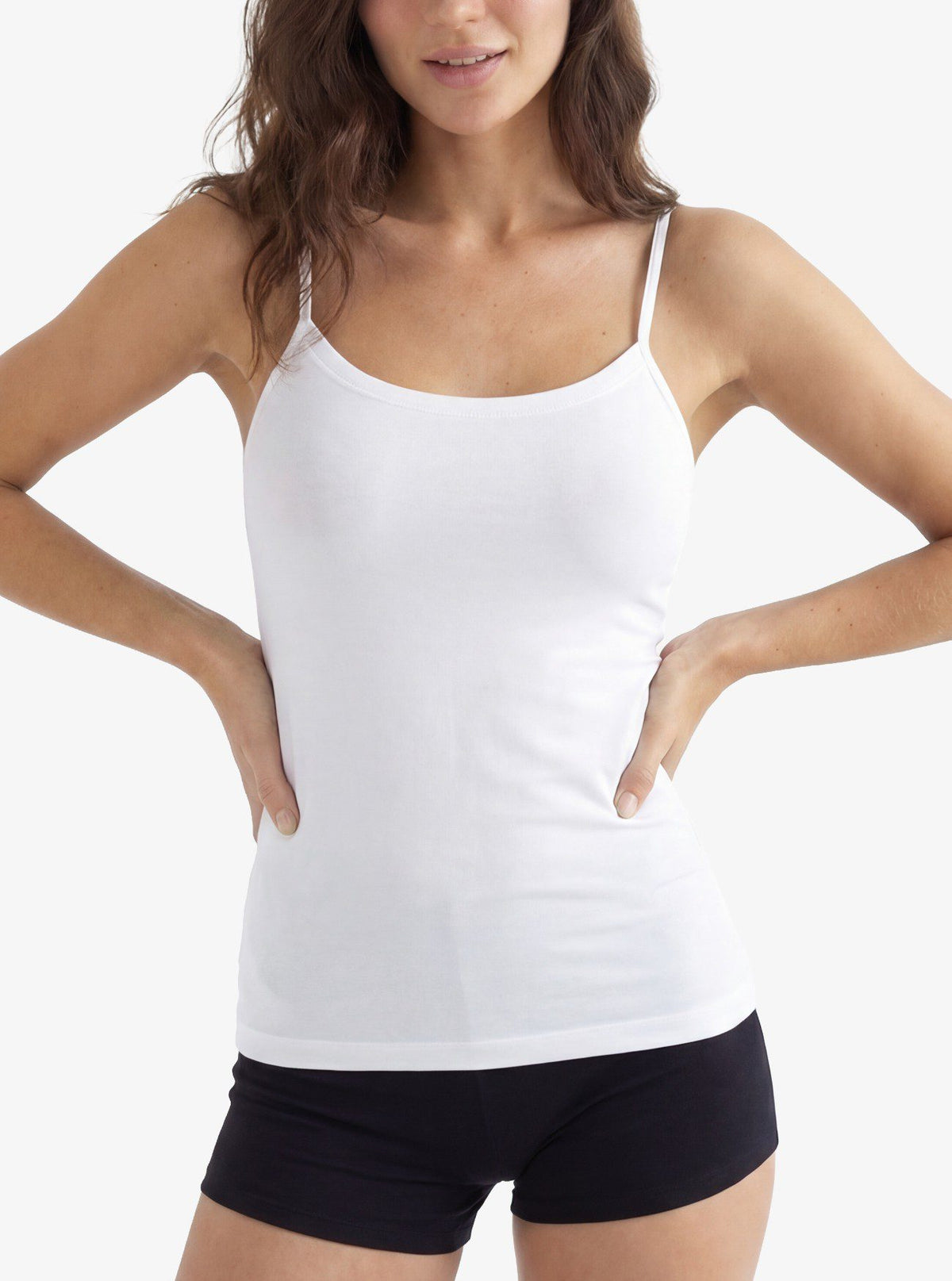 Damen Aura Satin Top 1404 - Weiß