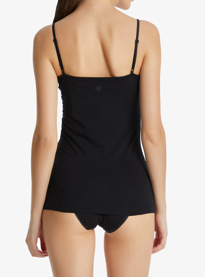Damen Aura Satin Top 1404 - Schwarz