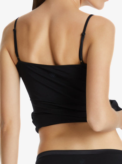 Damen Aura Satin Top 1404 - Schwarz