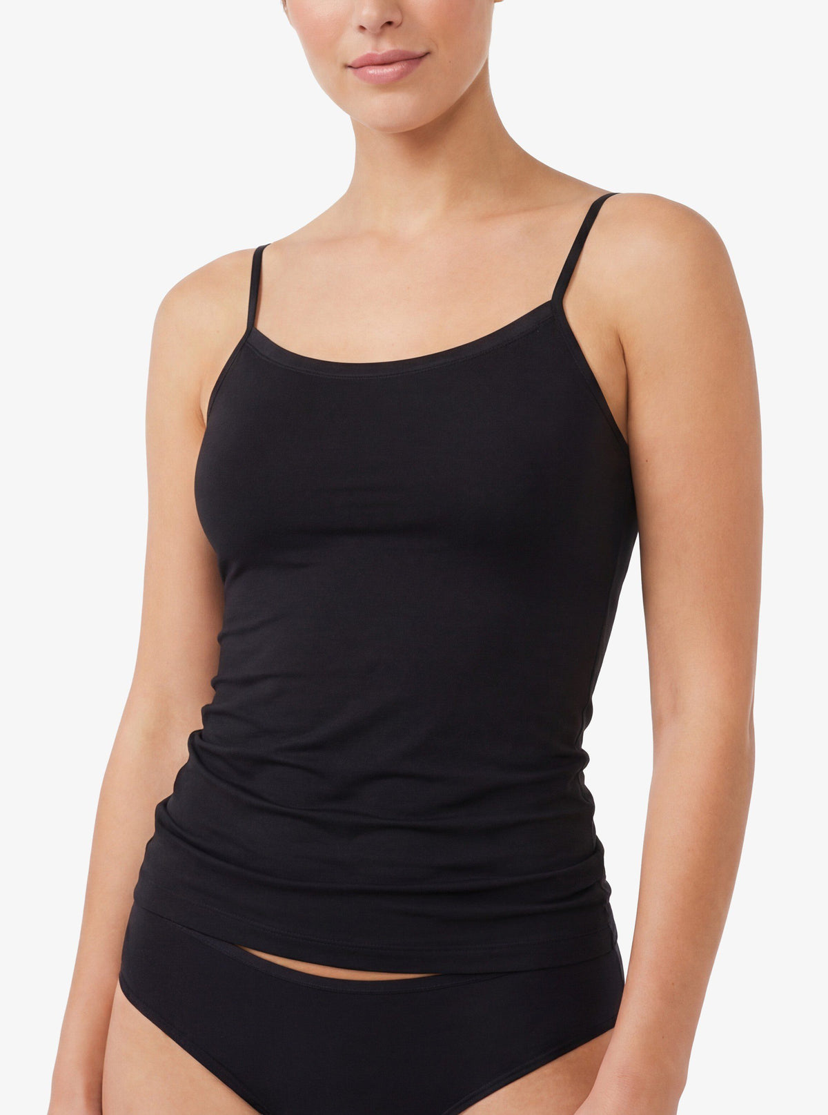Damen Aura Satin Top 1404 - Schwarz