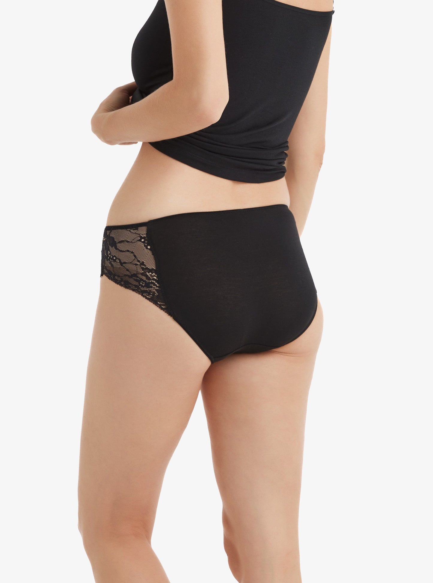 Damen Modal Elastan Slip 1448 - Schwarz