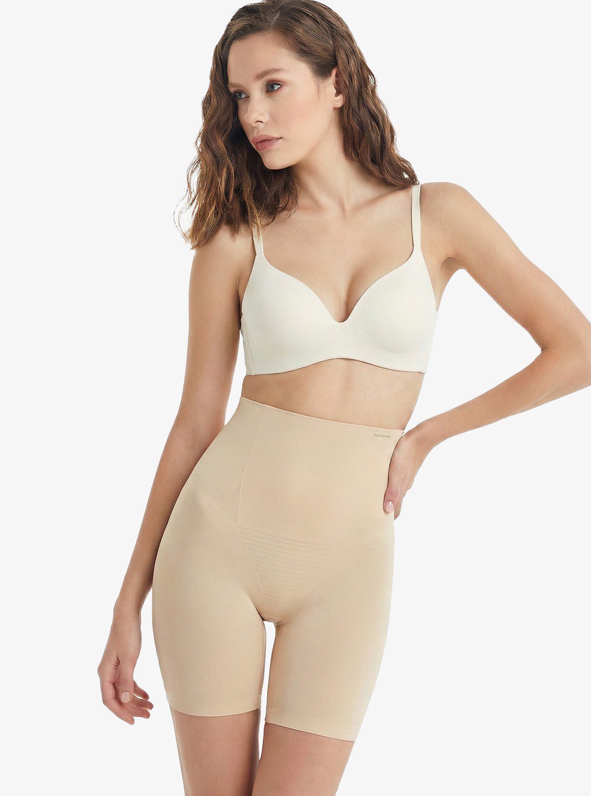 Damen Illusion Leggings 1479 - Beige