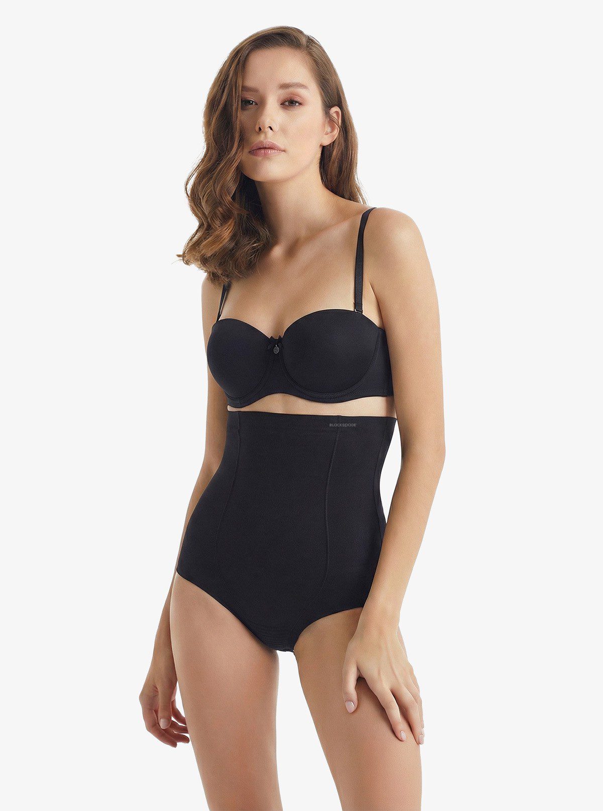 Hochtaillierte Shaper Slips Illusion 1480 - Schwarz