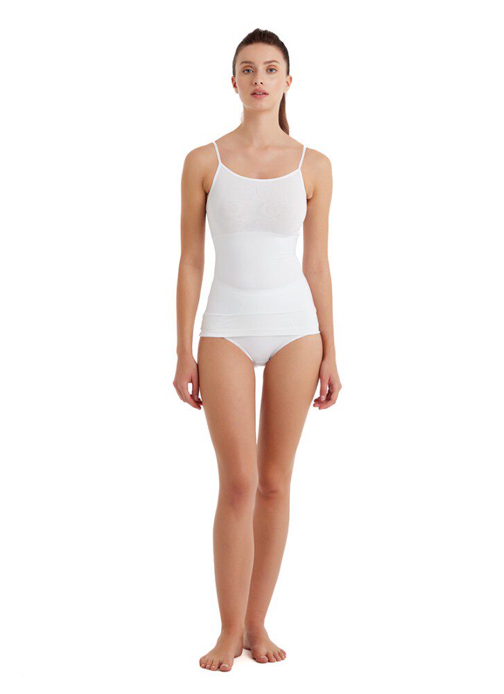 Damen Illusion Korsett Top 1481 - Weiß