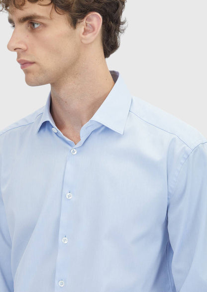 Helles Blau Regular Fit Baumwollhemd