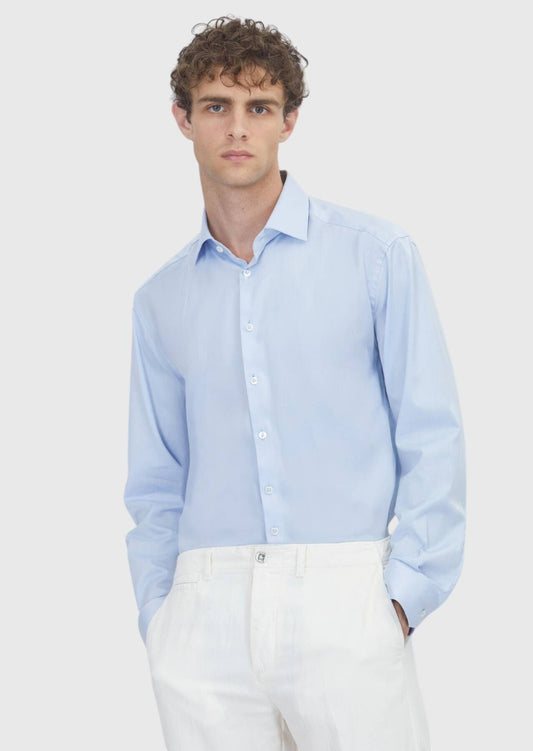Helles Blau Regular Fit Baumwollhemd