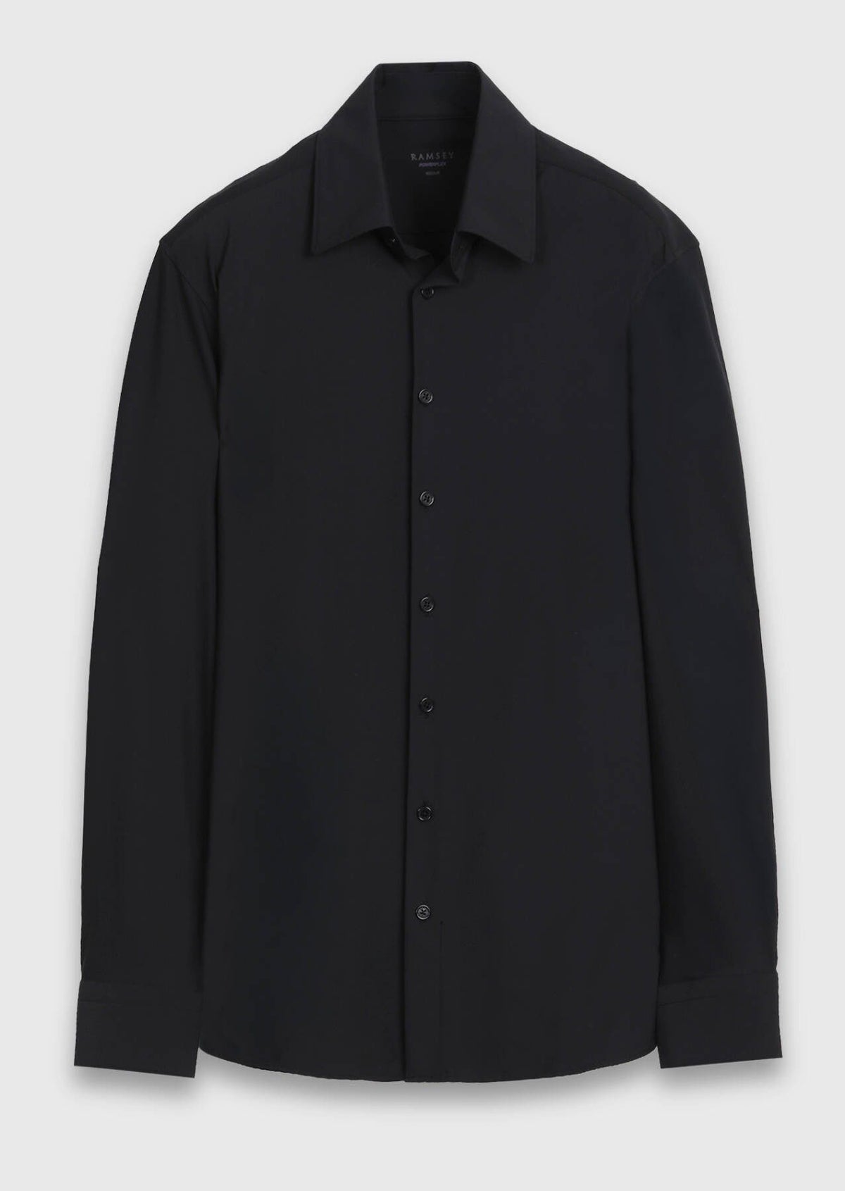 Schwarzes Regular Fit Strickshirt
