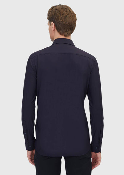 Einfarbiges, gewebtes klassisches Hemd in regulärer Passform
