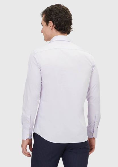Lila Schlichtes Slim Fit Baumwollhemd