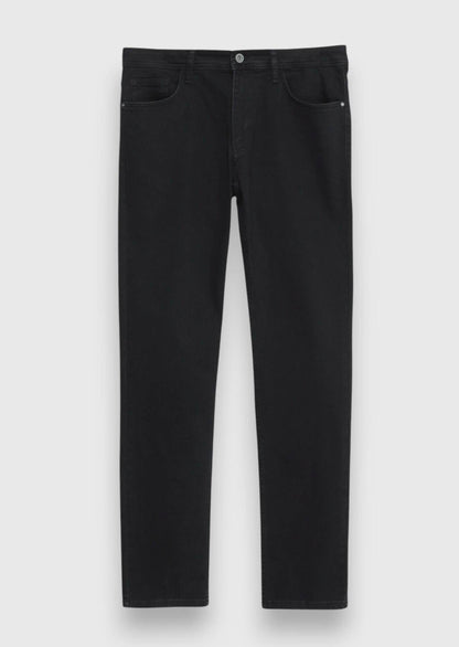 Schwarze Slim Fit Denim-Hose aus Baumwolle