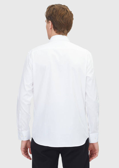 Weißes Klassisches Baumwollhemd Regular Fit