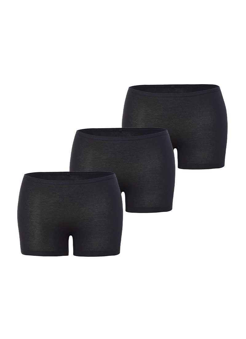 Damen Essential Boxer 3er-Pack - Schwarz