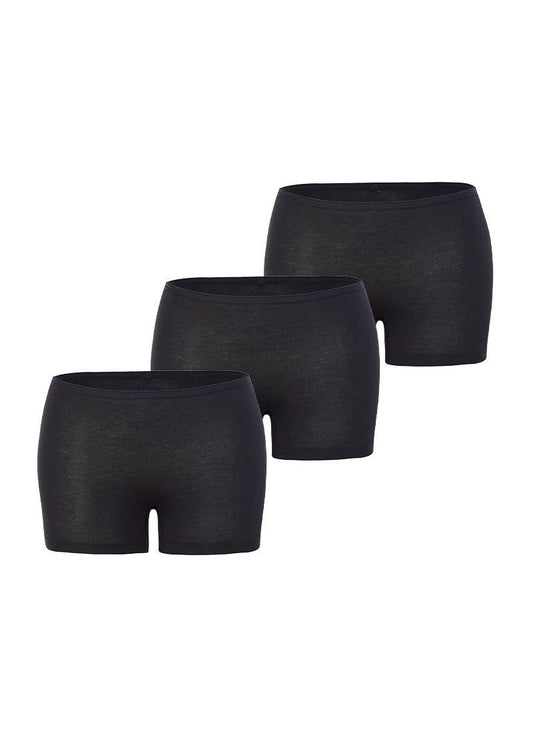 Damen Essential Boxer 3er-Pack - Schwarz
