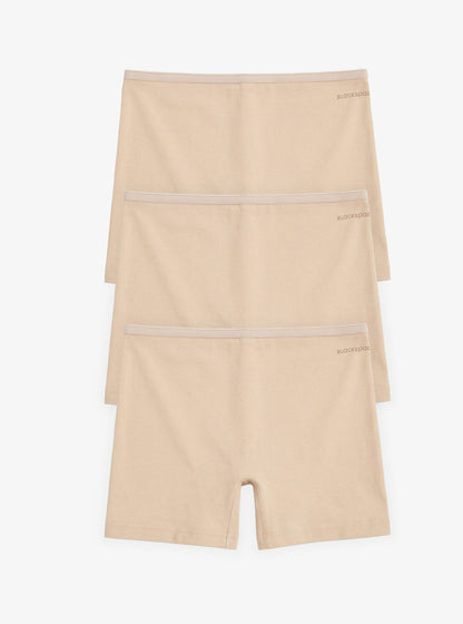 Damen Boxer Shorts 3er Set - Beige