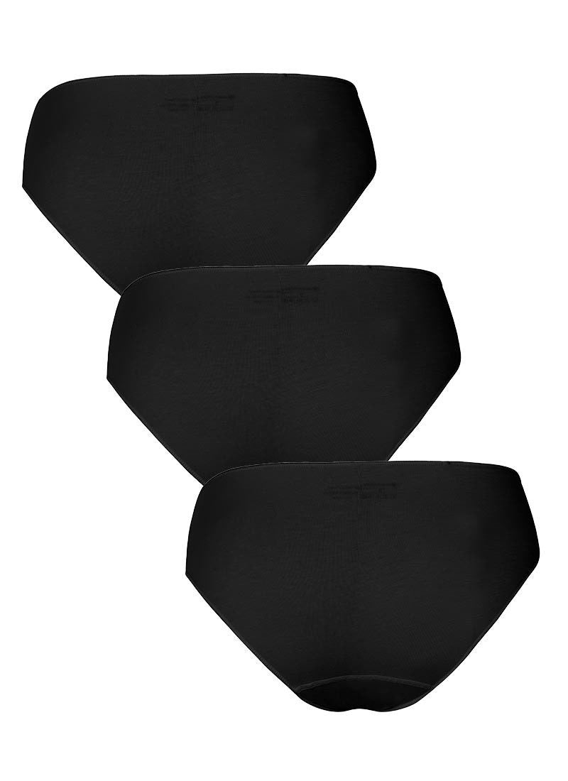 Damen Essentials Slips 3er-Pack - Schwarz