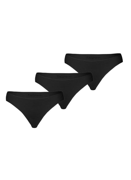 Damen Essentials Slips 3er-Pack - Schwarz