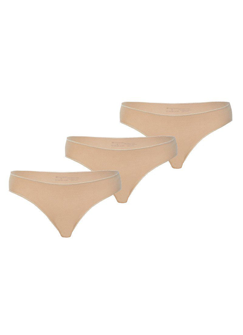 Damen Essentials Slips 3er-Pack - Beige