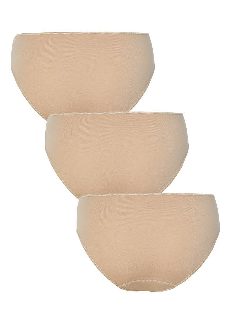Damen Essentials Slips 3er-Pack - Beige