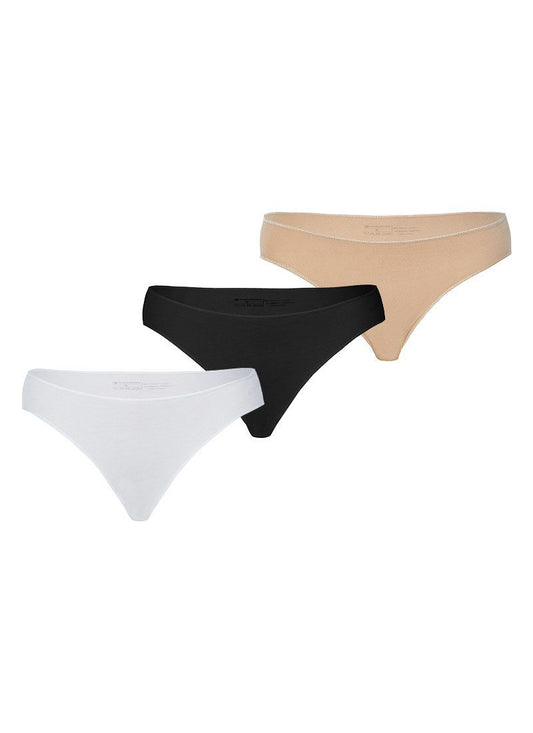 Damen Essentials Unterhosen 3er-Pack - Weiß & Schwarz