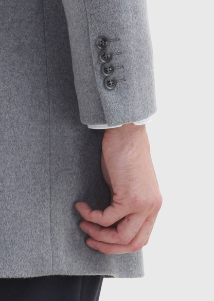 Grau Regular Fit Schmetterlingskragen Mantel