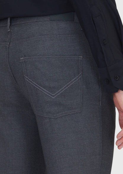 Grau Gewebte Weiche Casual-Hose