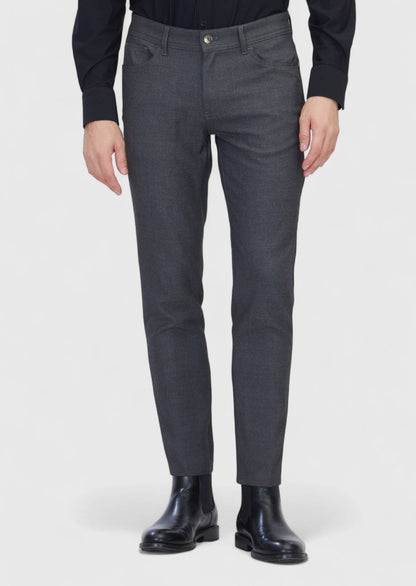 Grau Gewebte Weiche Casual-Hose