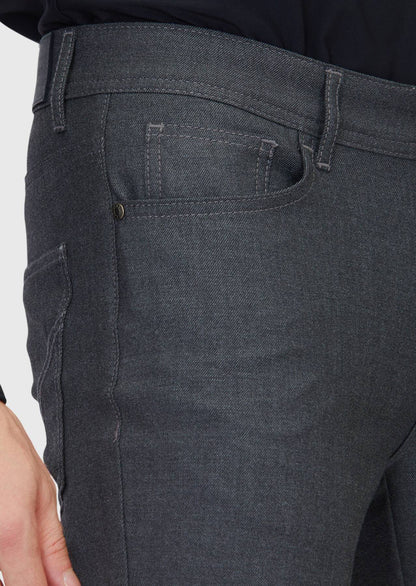 Grau Gewebte Weiche Casual-Hose