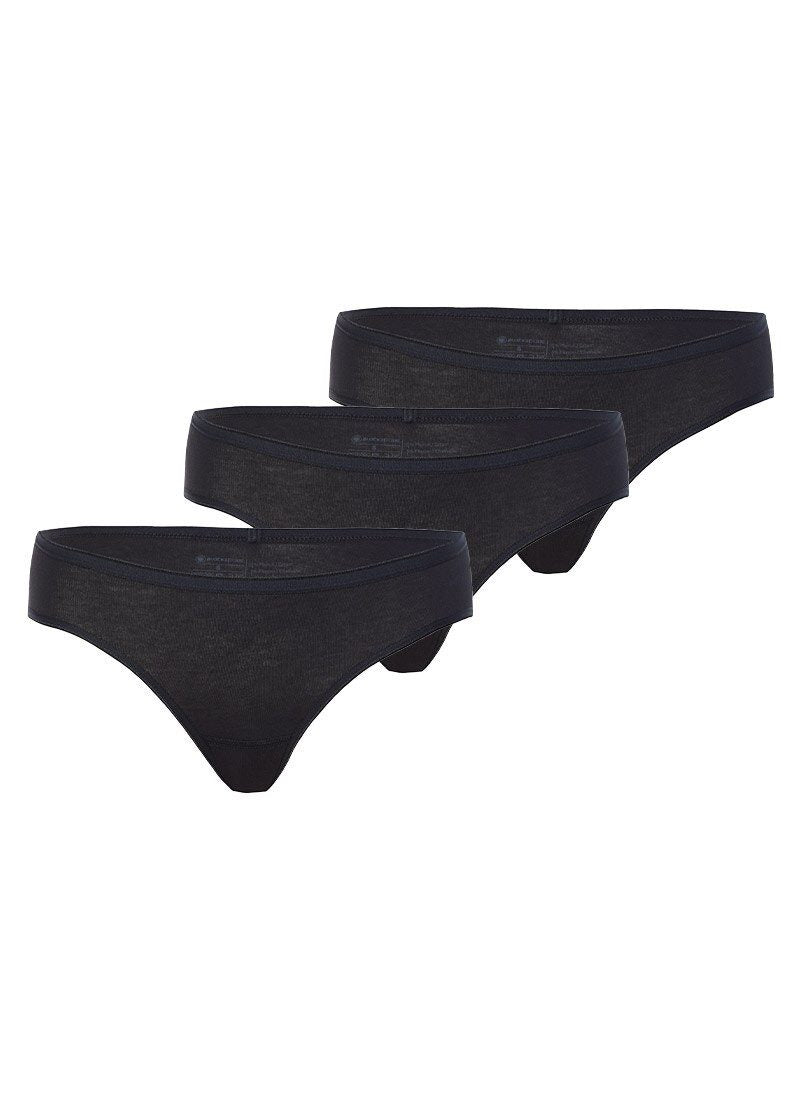Damen Essentials Slips 3er-Pack - Schwarz