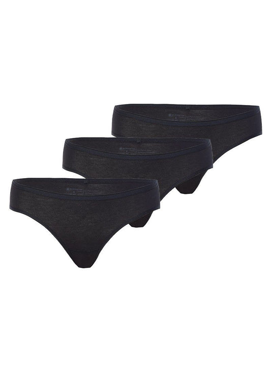 Damen Essentials Slips 3er-Pack - Schwarz