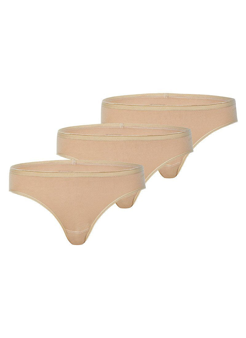 Damen Essentials Unterhosen 3er-Pack - Beige