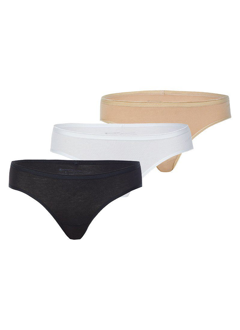Damen Essentials Unterwäsche 3er-Pack - Weiß & Schwarz