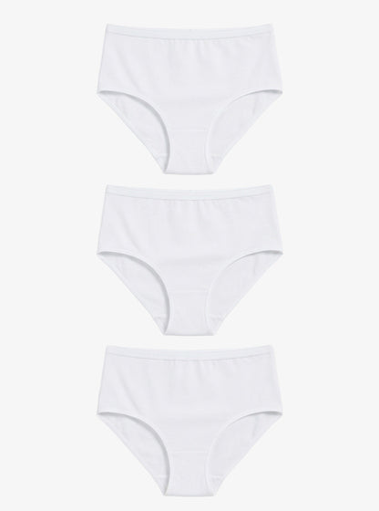 Damen Slips 3er-Pack Essentiell 1577 - Weiß