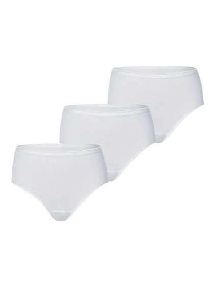 Damen Slips 3er-Pack Essentiell 1577 - Weiß