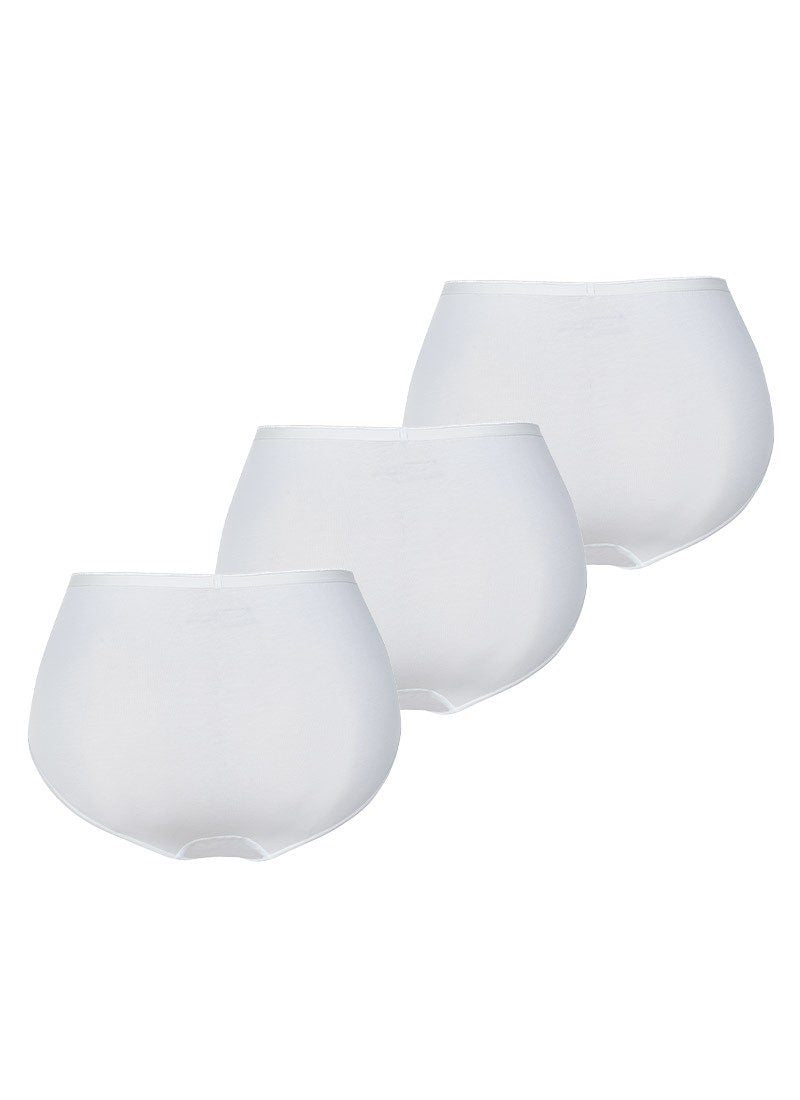 Damen Slips 3er-Pack Essentiell 1577 - Weiß