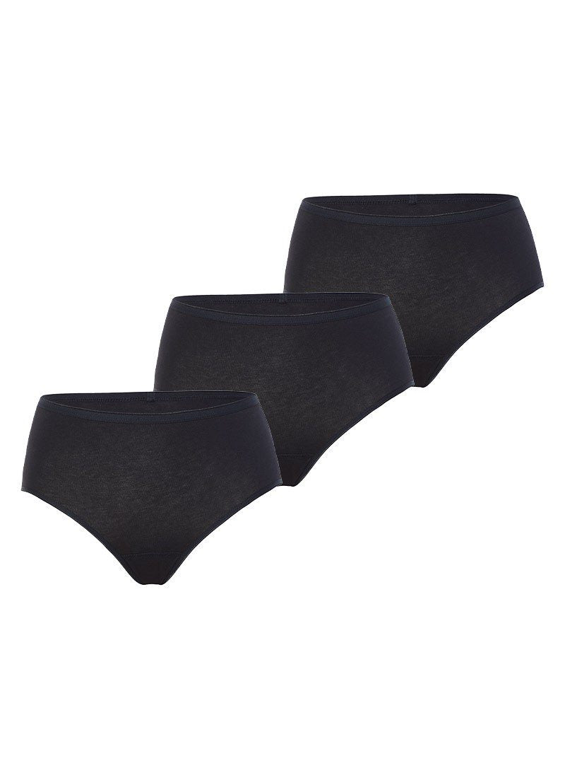 Damen Slips 3er-Pack Essential 1577 - Schwarz