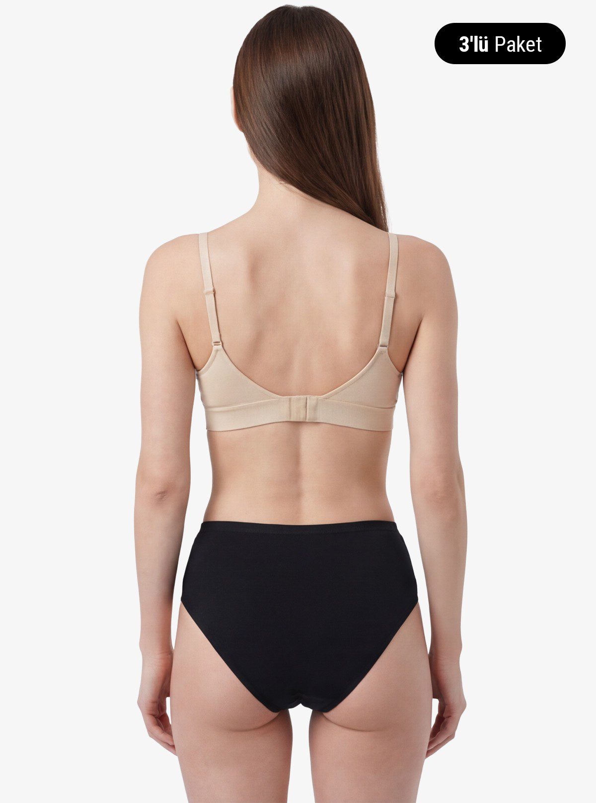 Damen Slips 3er-Pack Essential 1577 - Schwarz
