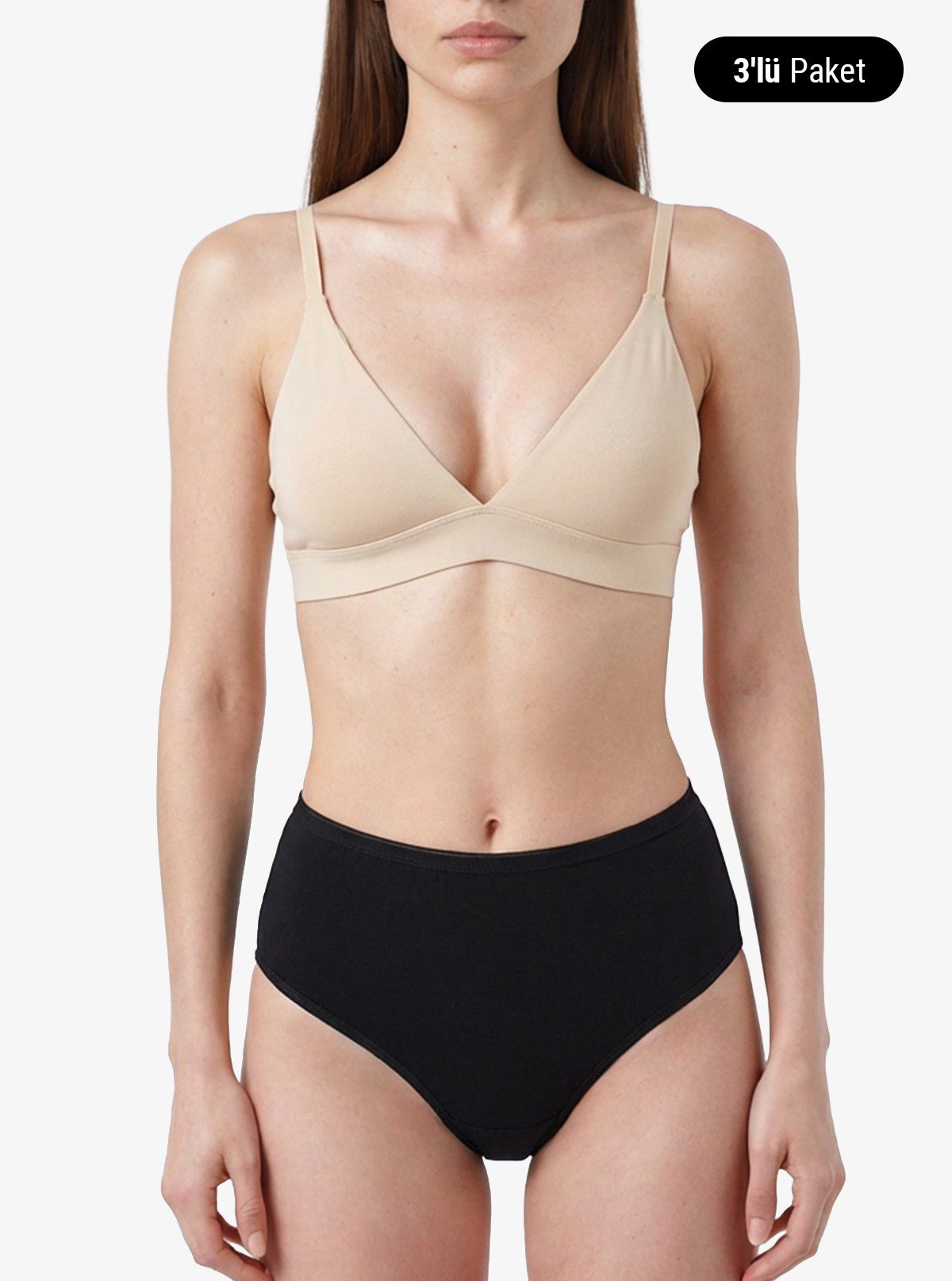 Damen Slips 3er-Pack Essential 1577 - Schwarz