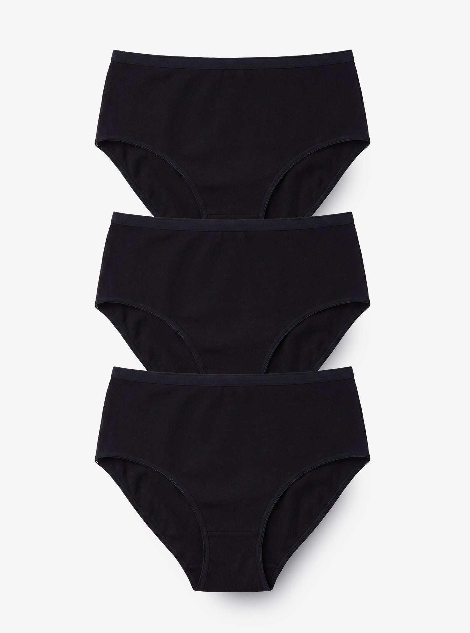 Damen Slips 3er-Pack Essential 1577 - Schwarz