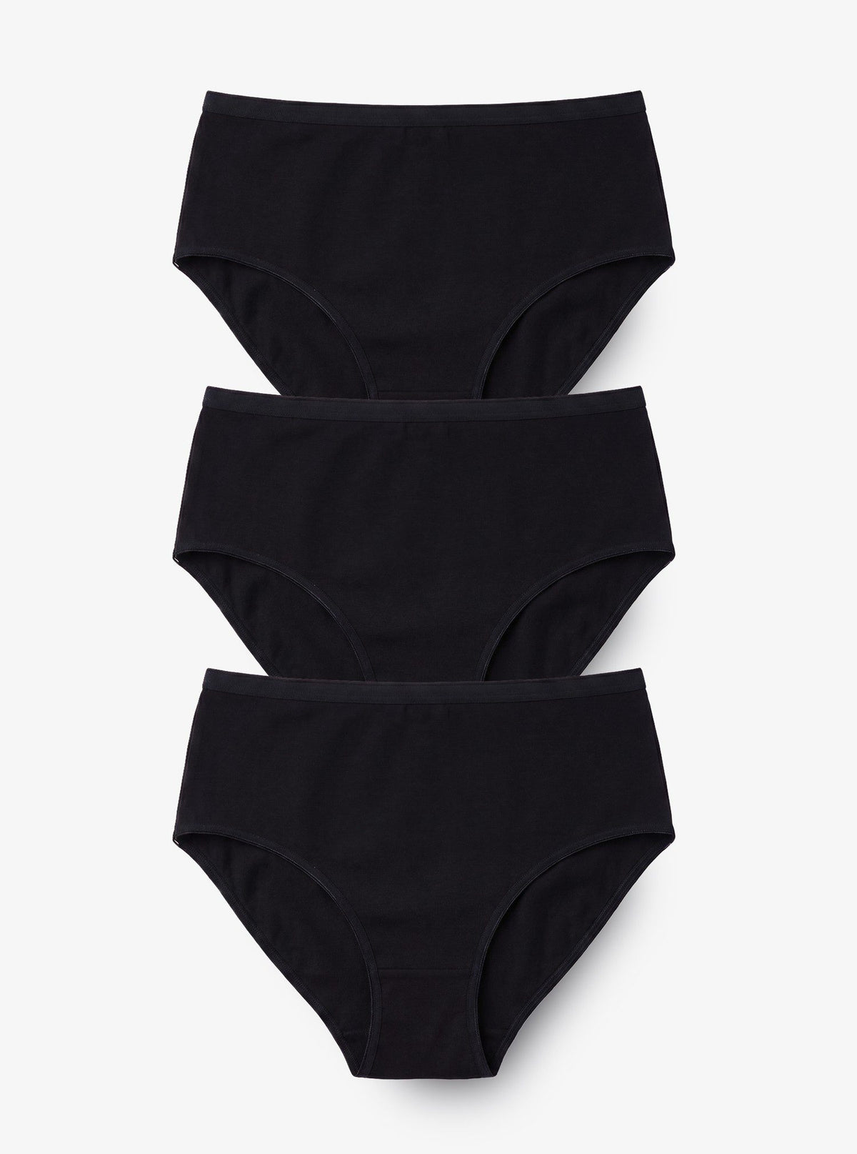 Damen Slips 3er-Pack Essential 1577 - Schwarz